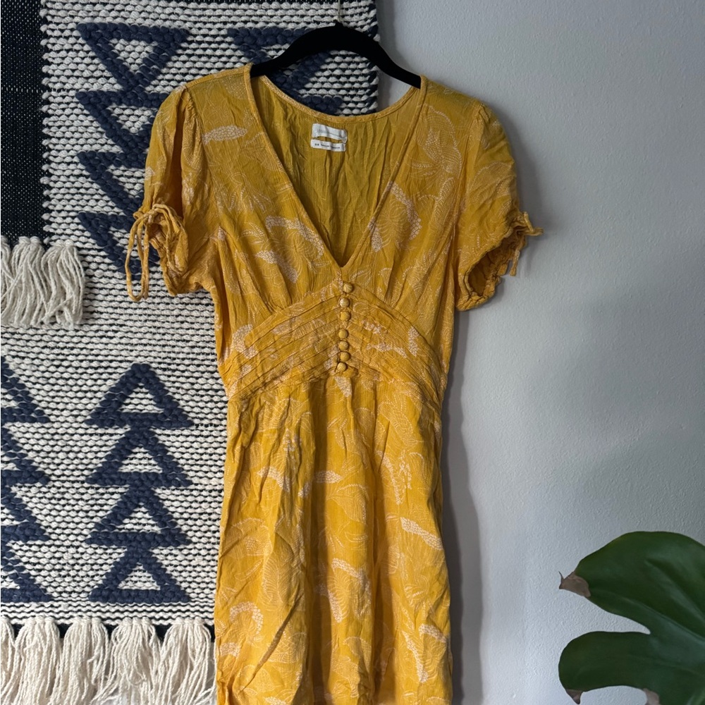 Yellow Floral Dress, Urban Outfitters, Size M